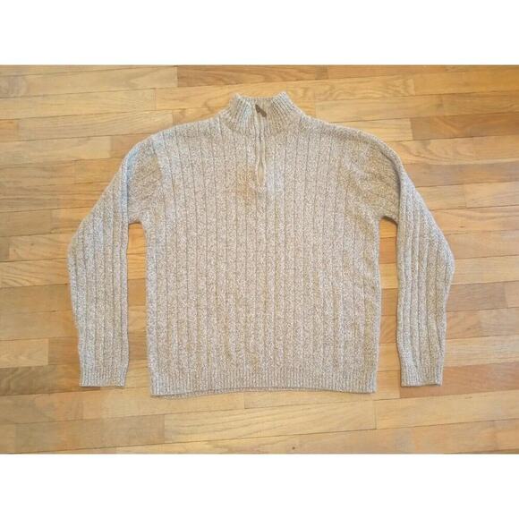 Oscar De La Renta Women's Pullover Sweater Quarter Zip Knit Cotton Gray Size XXL - Picture 8 of 8